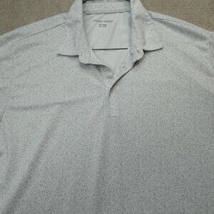 Galvin Green Polo Shirt 2X Gray Pixelated All Over Print